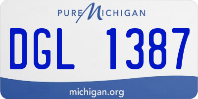 MI license plate DGL1387