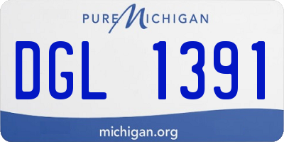 MI license plate DGL1391