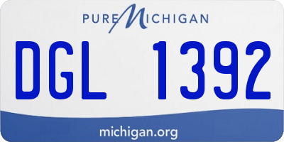 MI license plate DGL1392