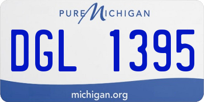 MI license plate DGL1395