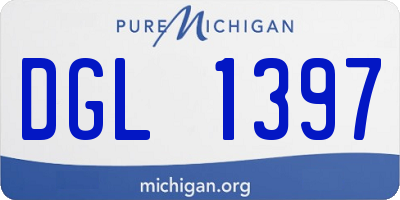MI license plate DGL1397