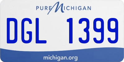 MI license plate DGL1399