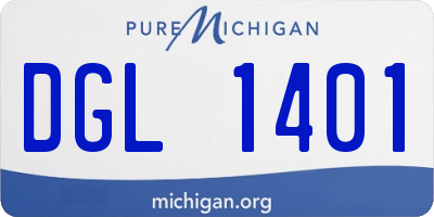 MI license plate DGL1401
