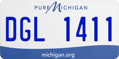 MI license plate DGL1411