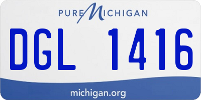 MI license plate DGL1416