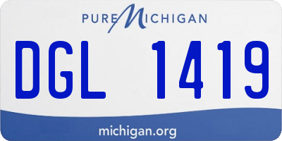MI license plate DGL1419
