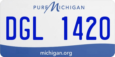 MI license plate DGL1420