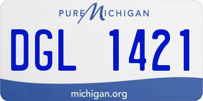 MI license plate DGL1421
