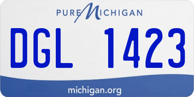 MI license plate DGL1423