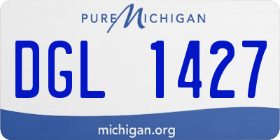 MI license plate DGL1427
