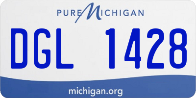 MI license plate DGL1428
