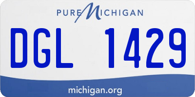 MI license plate DGL1429