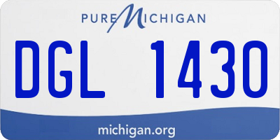 MI license plate DGL1430