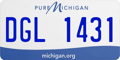 MI license plate DGL1431
