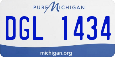 MI license plate DGL1434