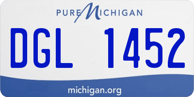 MI license plate DGL1452