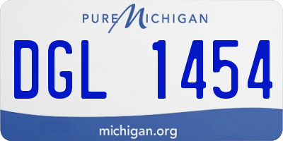 MI license plate DGL1454