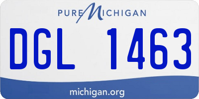 MI license plate DGL1463