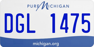 MI license plate DGL1475