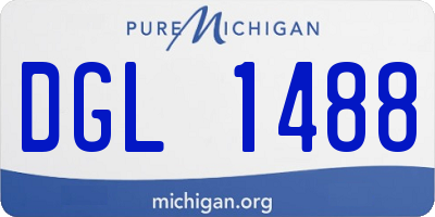 MI license plate DGL1488