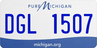 MI license plate DGL1507