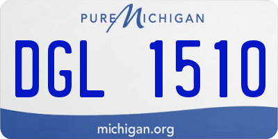 MI license plate DGL1510