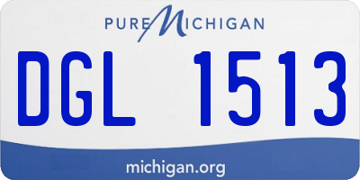 MI license plate DGL1513