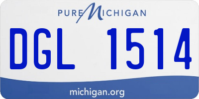MI license plate DGL1514