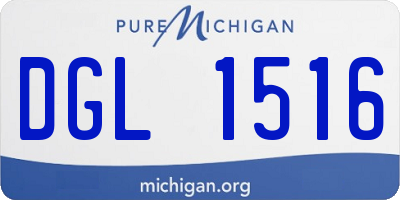 MI license plate DGL1516