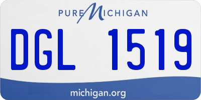 MI license plate DGL1519