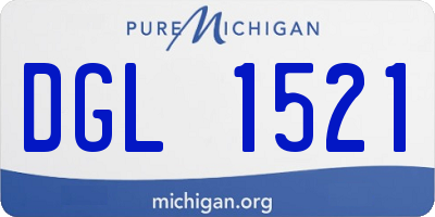 MI license plate DGL1521