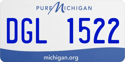 MI license plate DGL1522