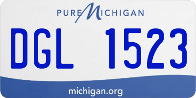 MI license plate DGL1523