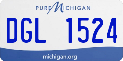 MI license plate DGL1524