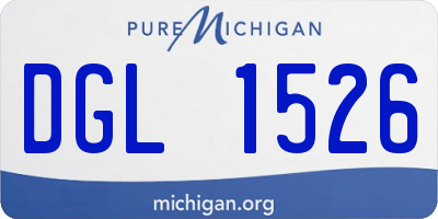 MI license plate DGL1526