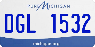 MI license plate DGL1532