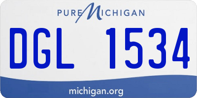 MI license plate DGL1534
