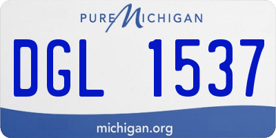 MI license plate DGL1537