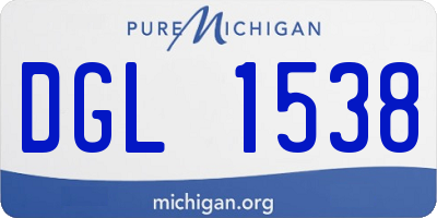 MI license plate DGL1538