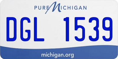 MI license plate DGL1539