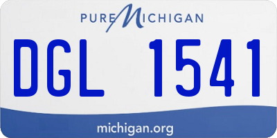 MI license plate DGL1541