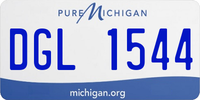MI license plate DGL1544