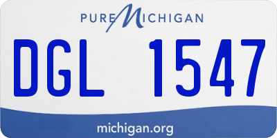 MI license plate DGL1547