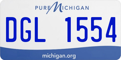 MI license plate DGL1554
