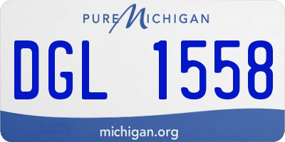 MI license plate DGL1558