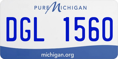 MI license plate DGL1560