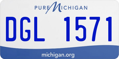 MI license plate DGL1571