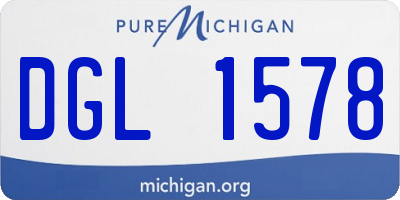 MI license plate DGL1578