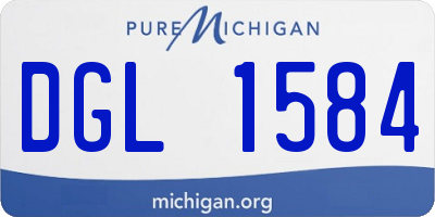 MI license plate DGL1584