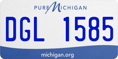 MI license plate DGL1585